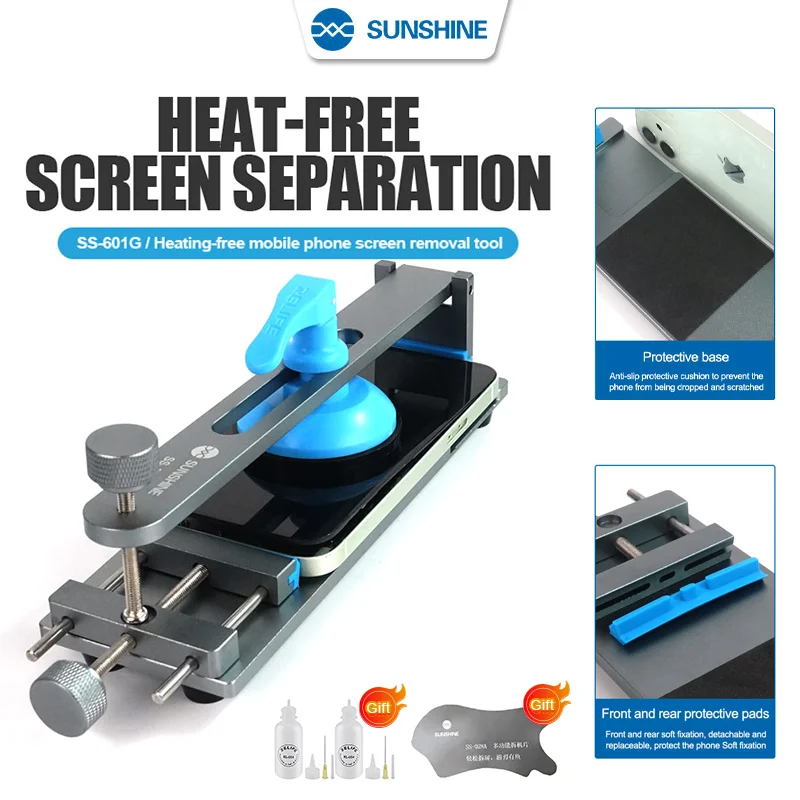 

SUNSHINE Mobile Phone Free Heating LCD Screen Splitter Quick Screen Removal Separation Fixture for iPhone Android Clamping Tools