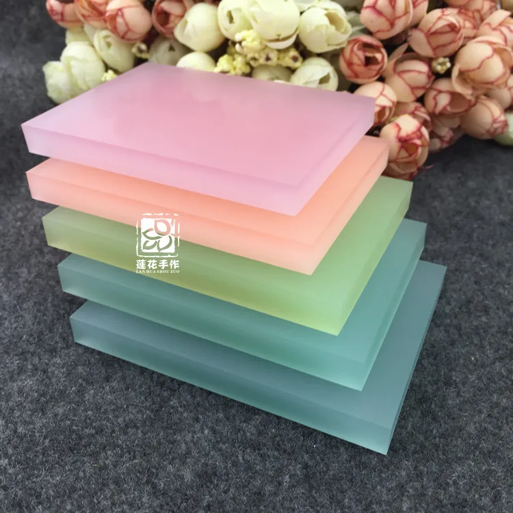 

10X7.5X1CM export quality ultra-beautiful color translucent crystal jelly carving special rubber brick DIY material