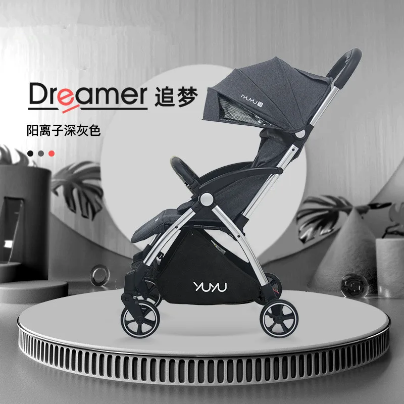 One Button Auto Folding Two-way Baby Stroller Portable Pushchair Lightweight Pram Baby Carriage for Newborn Infant Stroller