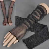 summer women sun protection sleeves mesh lace gloves uv thin long sleeved bike breathable cycling driving arm warmers sleeves