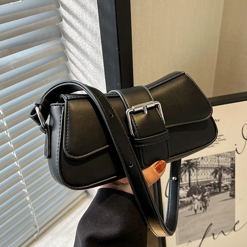 

Solid color Leather Crossbody Bags For Women Luxury Designer Underarm Shoulder Bag 2023 Trend Fashion Lady Handbags and Purses