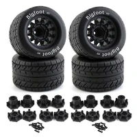 4pcs 110 monster truck rubber tire tyre 12mm 14mm wheel hex for traxxas arrma redcat hsp hpi tamiya kyosho rc car