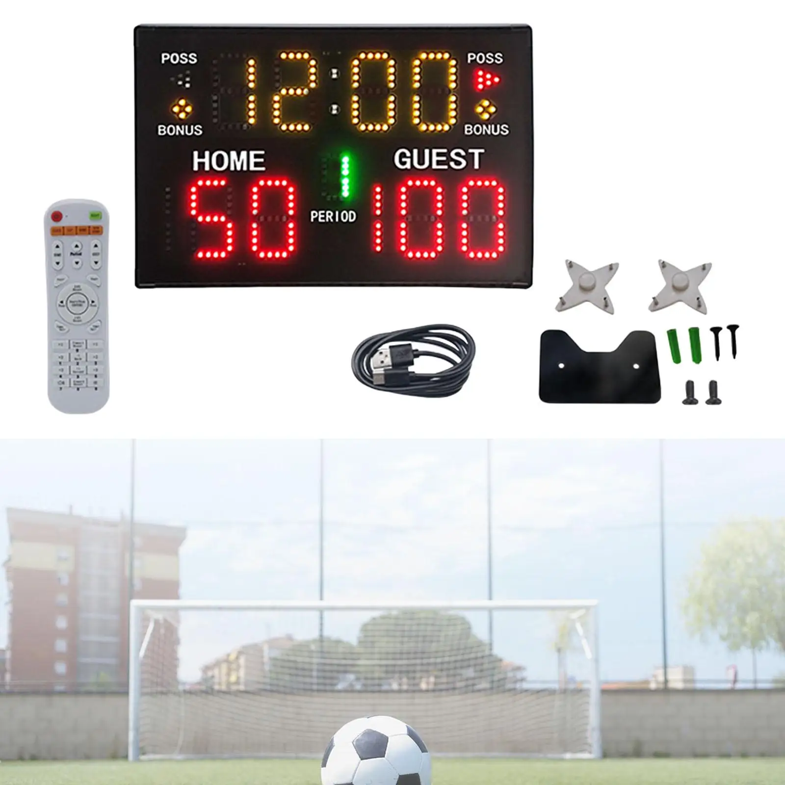 Tabletop Digital Scoreboard Portable Professional Wall Hanging Battery Powered Electronic Scoreboard for Indoor Volleyball