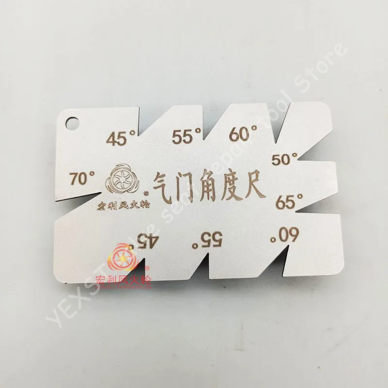 

Измерительная линейка для измерения угла клапана из нержавеющей стали, инструмент для измерения угла двигателя автомобиля, мотоцикла, седло клапана 45, 55, 60, 65, 70 градусов