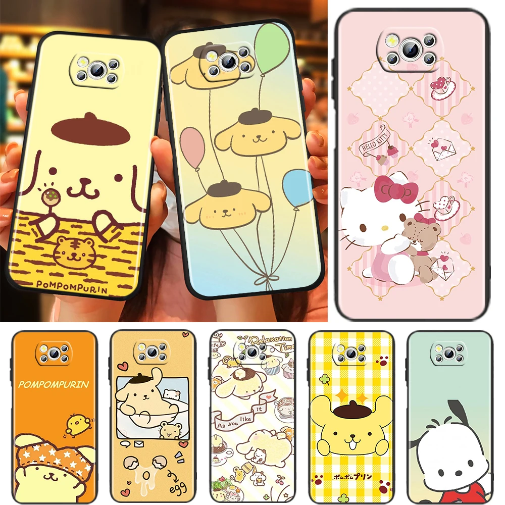 

Cartoon Dog Pompompurin Case For Xiaomi Mi Poco X4 X3 NFC F4 F3 GT M5 M5s M4 M3 Pro C40 C3 5G Soft Black Phone Cover Shell Capa