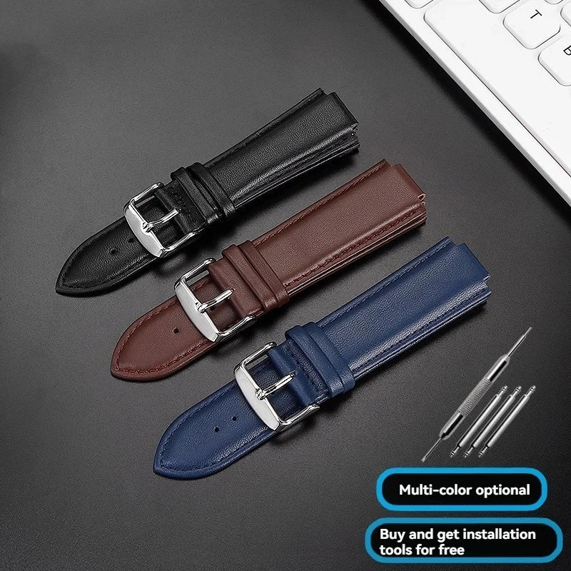 Фото 12mm 14mm Cowhide Watch Strap For Casio Watch EDIFICE Series Ocean Heart EFB-680 EFB-680D-2A ECB-10D Men Bracelet Wristband №2