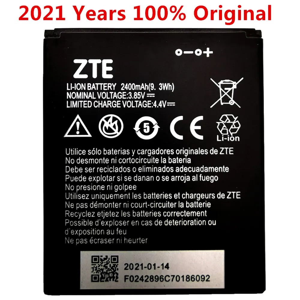 

2021 Years 100% Original High Quality 2400mAh Li3824T44P4h716043 Battery For ZTE Blade A520 A521 BA520 Mobile Phone Battery