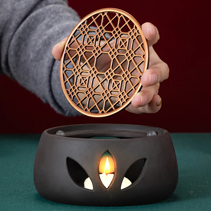 

Creative Tea Heater Candle Warm Tea Stove Kung Fu Teaware Accessories Master Tea Maker Warmer Teapot Base Holder Warm Stove Gift