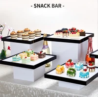 fashion acrylic dessert table plate holder bread foods drinks pudding stand for wedding birthday party baby shower home feast
