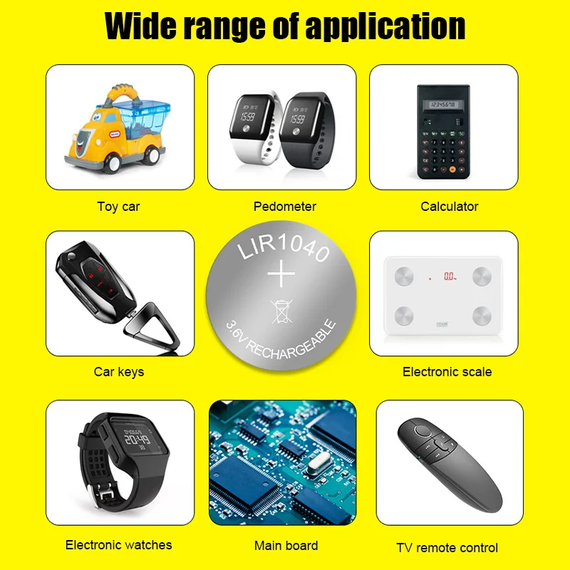 LIR1040 3 6 V 35mAh литиевая Кнопка перезаряжаемая батарея для TWS беспроводной Bluetooth