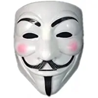 

Hackers Mask V for Vendetta Anonymous Halloween Party Cosplay for Boy Girl Men Women