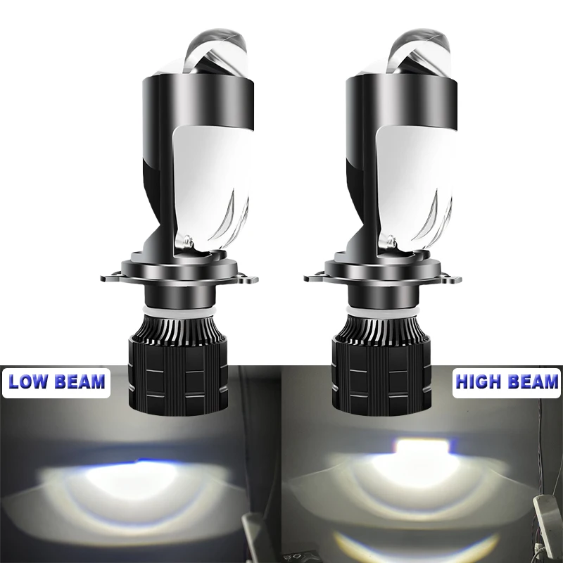 

2023 Newest H4 Headlight Car Mini Hi-Lo Motorcycle Laser 25000LM Dual Projector Lens High Power LED Fog Lamp For Automotive Moto