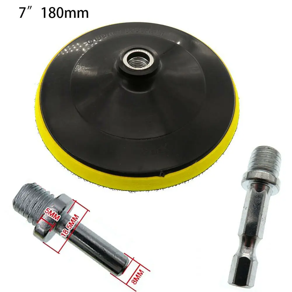 

7" Inch 180mm Hook & Loop Backing Pad Angle Grinder M14 & Drill Attachment Abrasives for Sand Disc Grinding and Polishing
