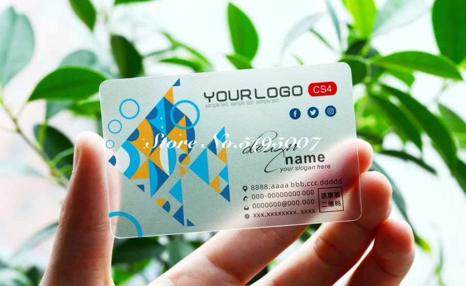 Custom PVC Business VIP Loyalty Membership Transparent Card With QR code