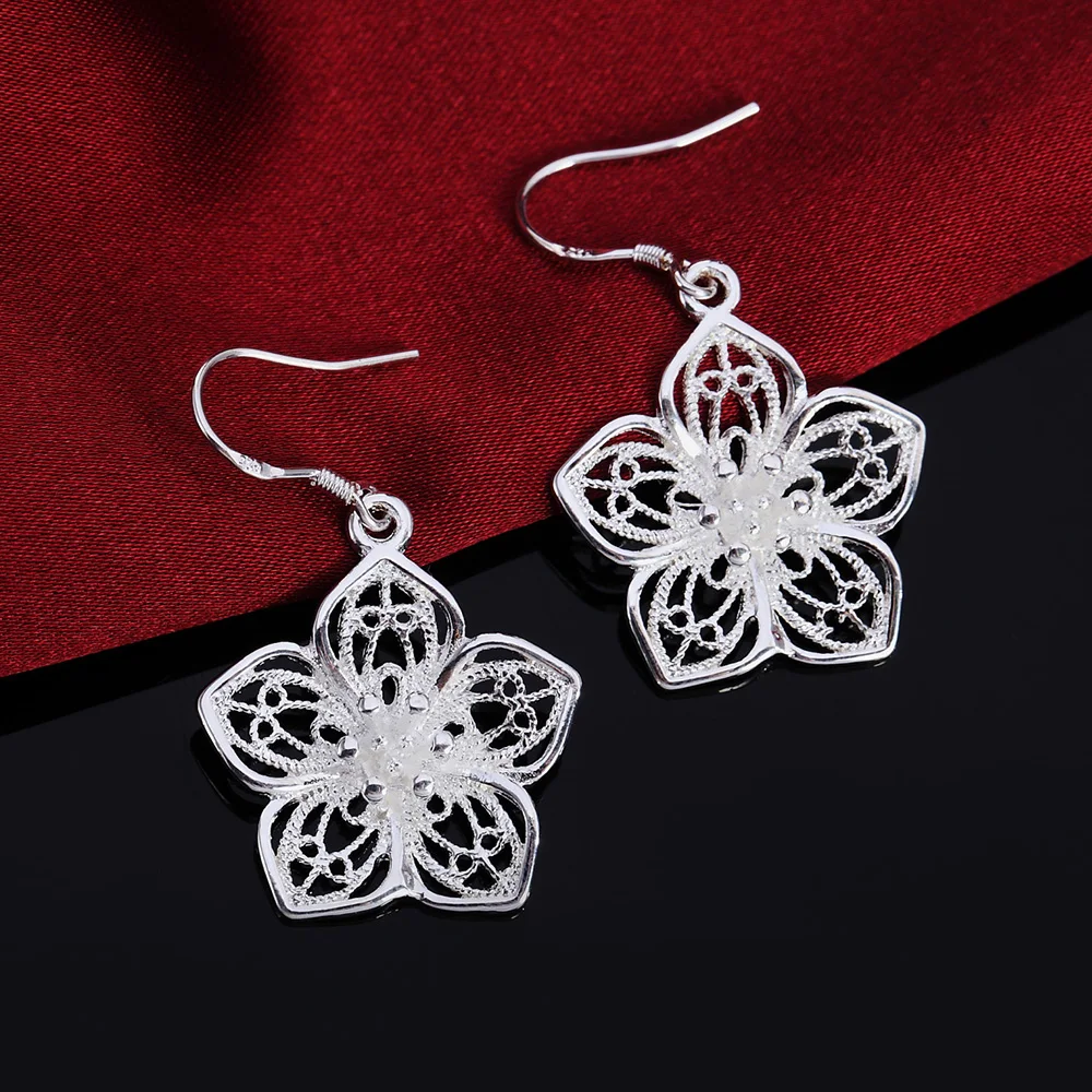 

Hollow Flower Woman Earrings Trend 2022 Fashion Dangle Earrings Korean Style Jewelry Accessories Gift Female Free Shipping Items