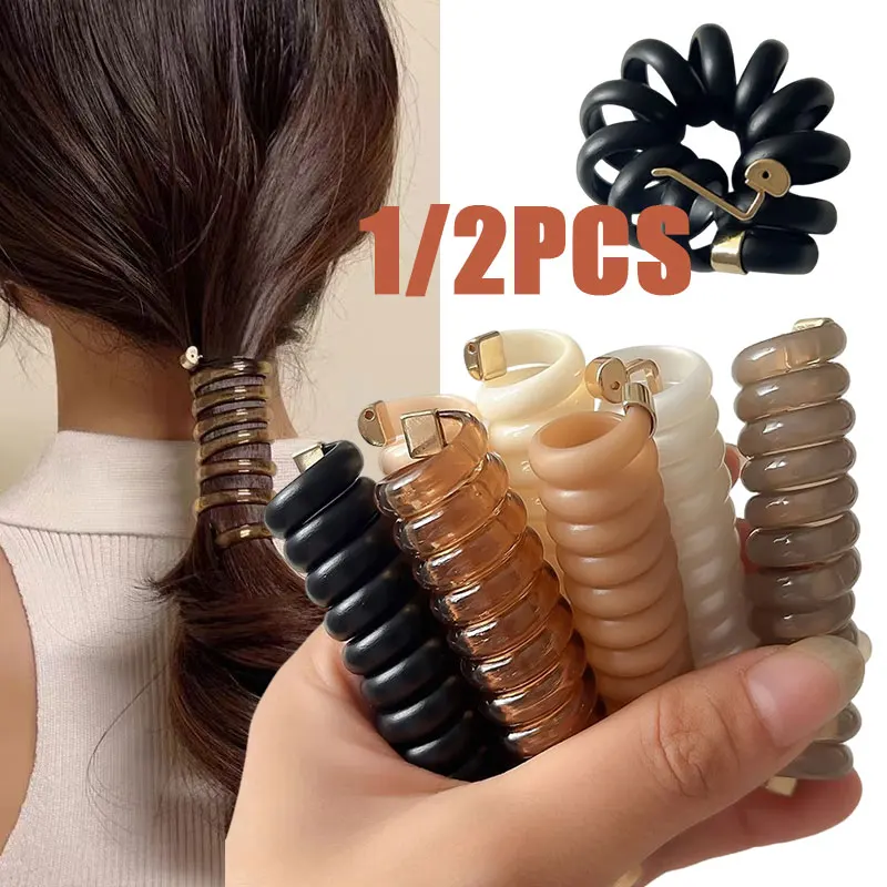 

Women’trendy Ponytail Elastic Hair Bands Rubber Hair Ties Bundle Scrunchies Telephone Wire Hair Accessories Hairbands Headband