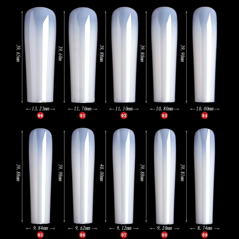 RXJC накладные ногти коффин XXL 500 шт