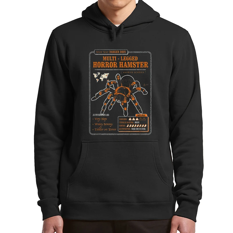 

Tarantula Spider Vintage Men's Pullover Know Your Multi Legged Horror Hamster Funny Meme Hoodies Long Sleeve Sweatshirt