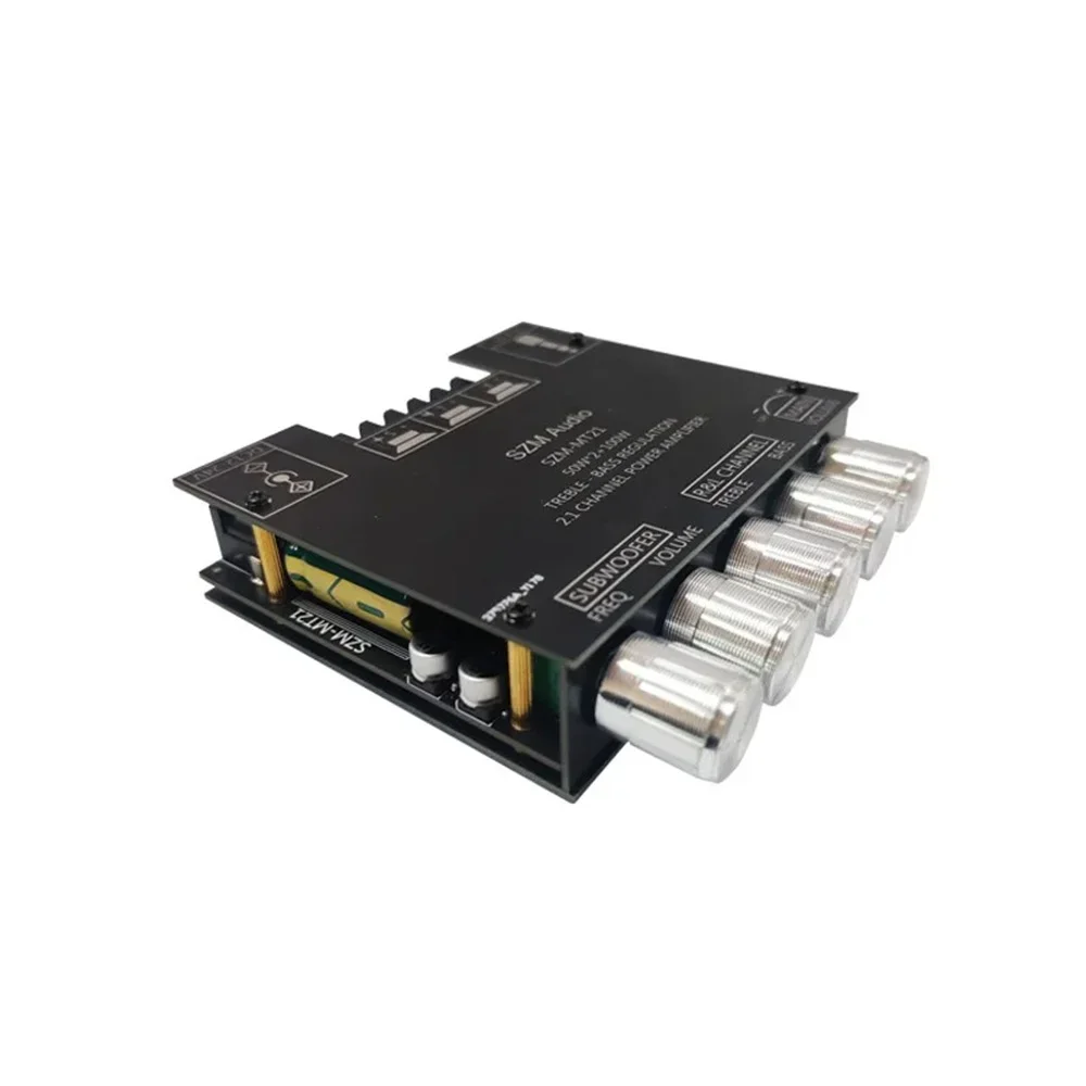 ZK-MT21 100 Вт + 2*50 Вт 2,1-канальный модуль цифрового аудиоусилителя мощности сабвуфер AUX Blue tooth 1224 В стерео усилитель HiFi для динамика (art.: 3920cf23f230f) - 3920cf23f230f