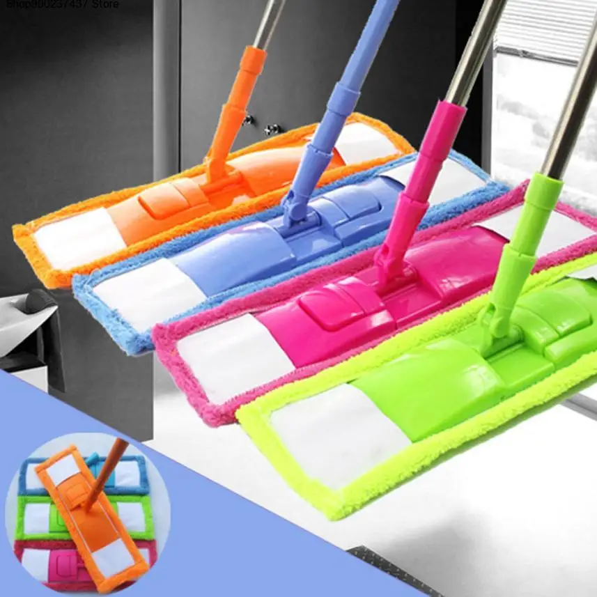 

Hot New 3 Colors Replacement Microfiber mop Washable Mop head Mop Pads Fit Flat Spray Mops Household Cleaning Tools