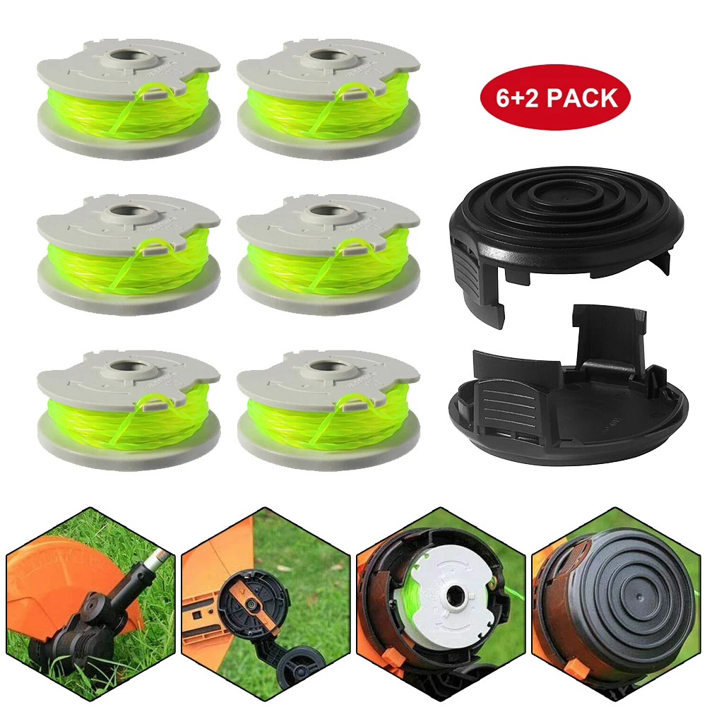 

6 шт., шпуля и линия для триммера WORX WA0014 WG168 WG184 WG190 WG191