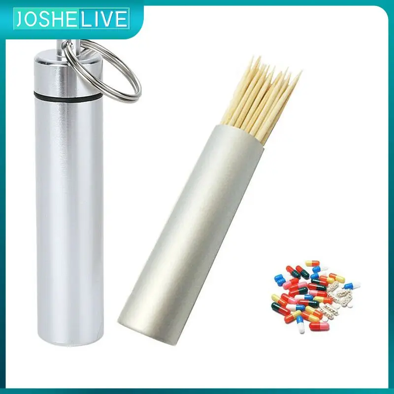 

Водонепроницаемые коробки для таблеток, брелок в форме аптечки, контейнер для хранения планшета, маленькая портативная дорожная таблетка, фотоаптечка из алюминиевого сплава