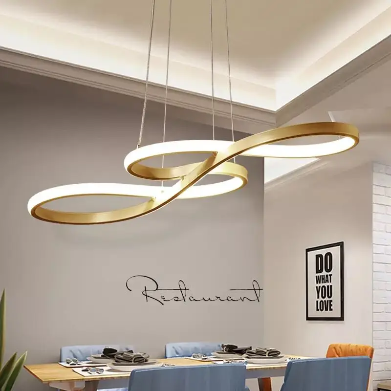 

Nordic Style Modern Pendant Lights Office Dining Room Kitchen Aluminum Lustre Living Room Led Lamp Chandelier Lighting Fixtures