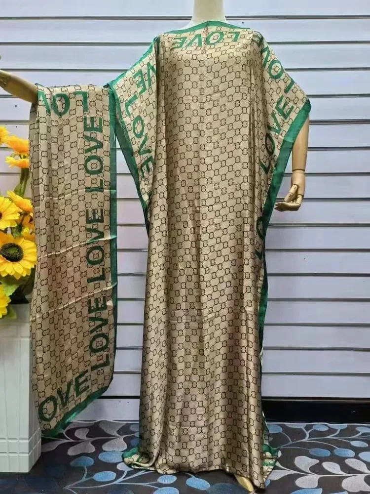 Fashion woman blouse 2023 dashiki robe silk fabric women's plus size tops shirts and blouses abaya فساتين طويلة Top women