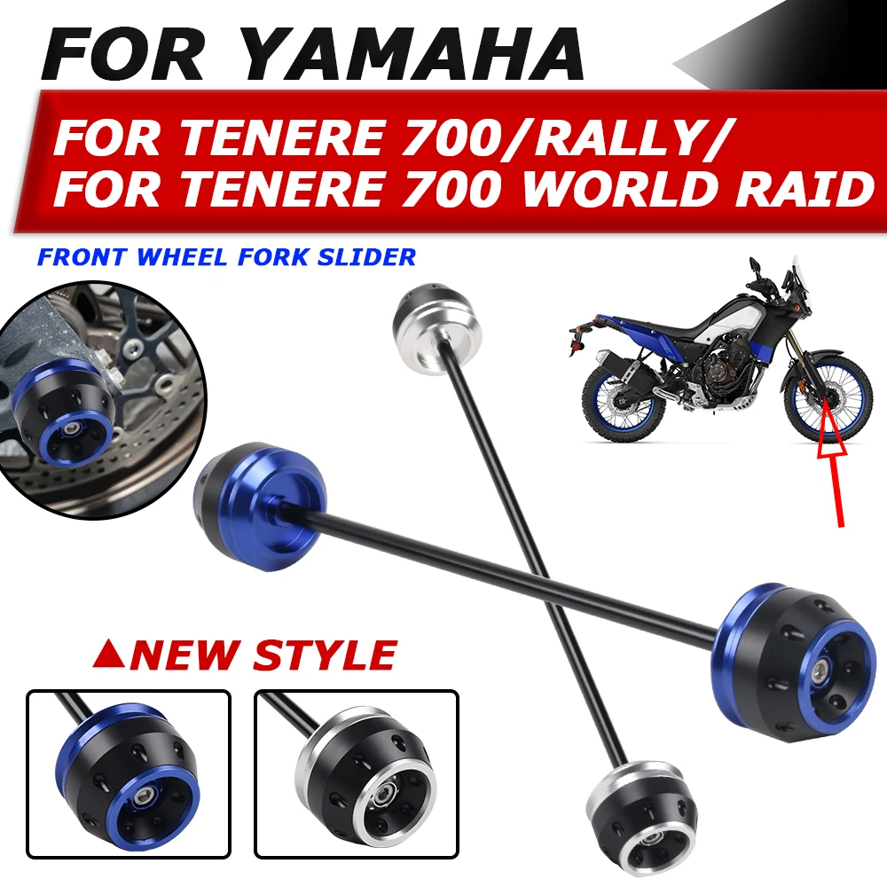 

Аксессуары для мотоциклов YAMAHA Tenere 700 RALLY Tenere700 XTZ700 2019 2020 2021, переднее колесо, вилка, ось, аварийные слайдеры