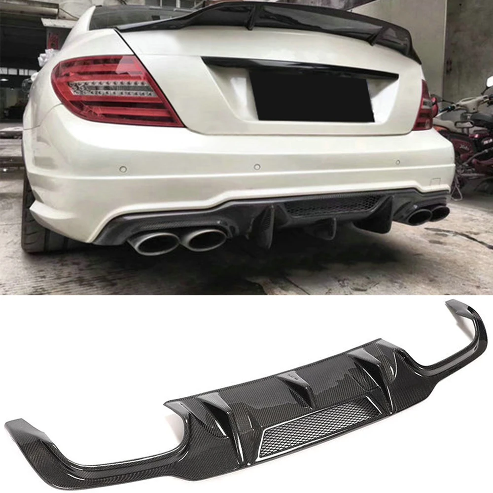 su dyfuzora tylnej wargi z włókna węglowego do Mercedes Benz C Class W204 C63 AMG 2008 2009 2010 2011 osłona zderzaka samochodowego FRP
