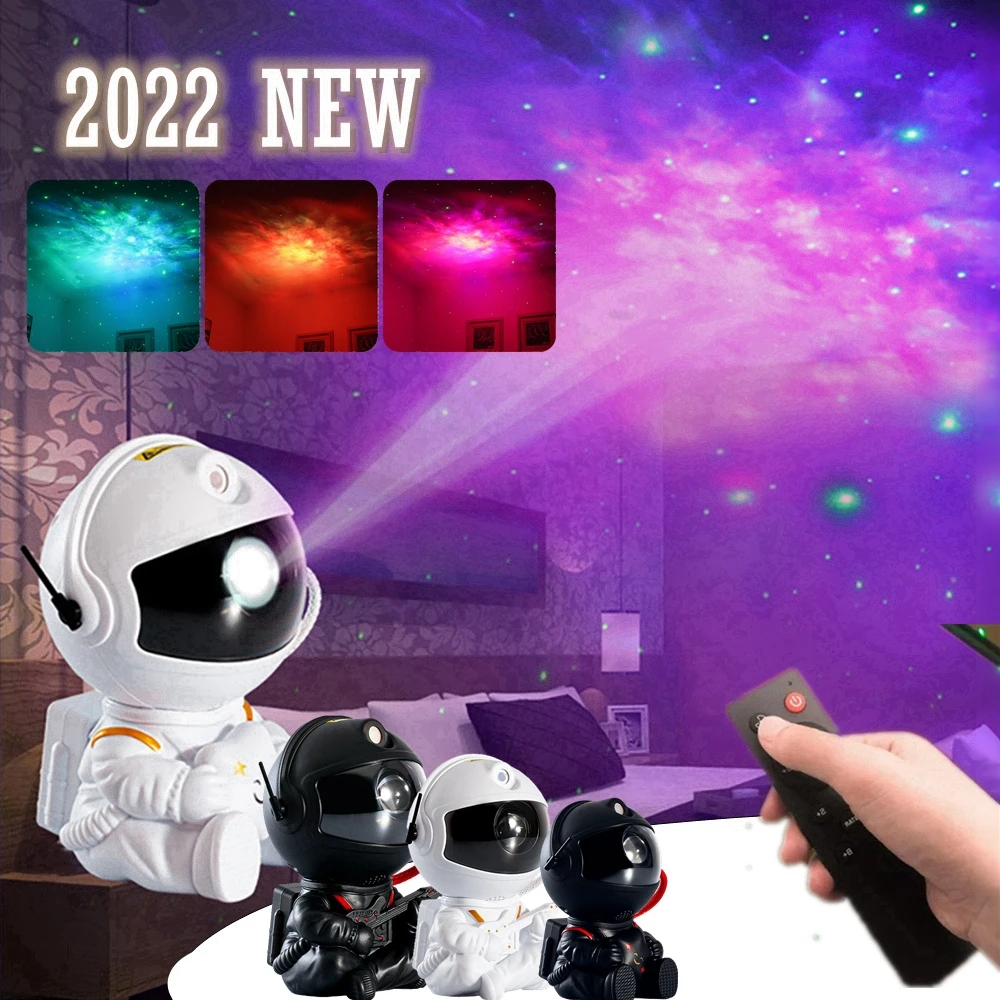 

Astronaut Projector Starry Sky Galaxy Stars Projector 360°Adjustable Night Light LED Lamp For Home Bedroom Decor Gifts for Kids