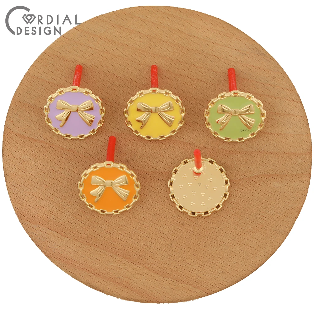 

Cordial Design 100Pcs 20*20MM Earrings Stud/Jewelry Accessories/Multicolor/Round Shape/Paint Effect/Jewelry Findings Components