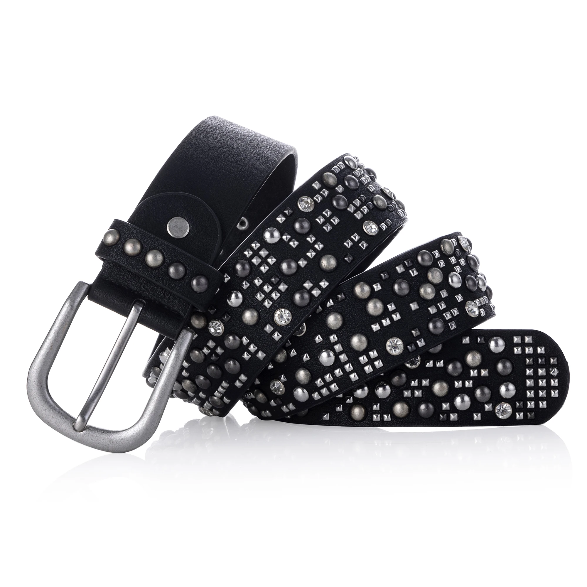 SupSindy Женский ремень с классической пряжкой винтажные заклепки роскошные