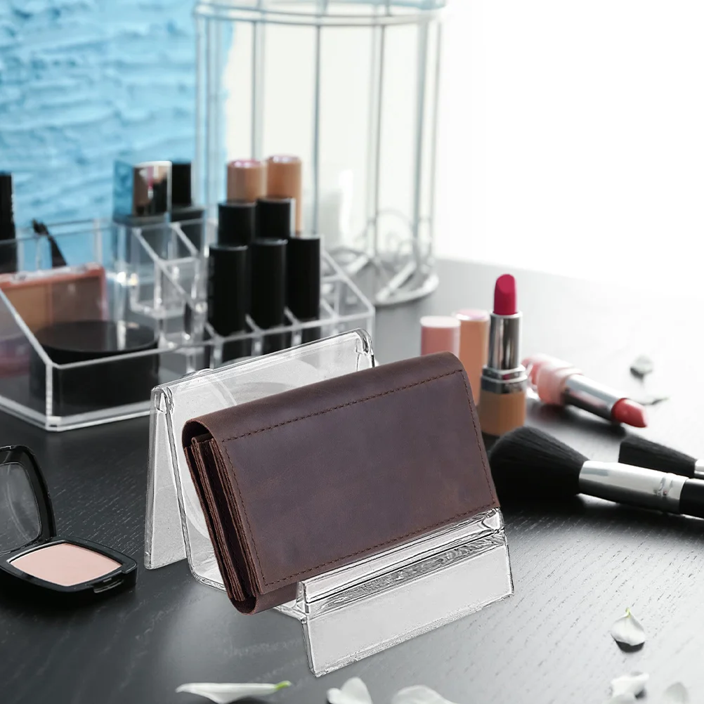 10 шт. прозрачная подставка для дисплея полка кошелька стеллаж хранения