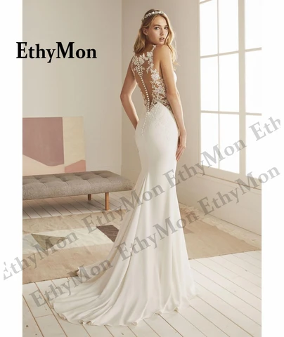 Ethymon Sleeveless Trumpet Sexy Sweetheart Button Wedding Dresses For Bride Vestido De Casamento Personalised Floral Print Pleat