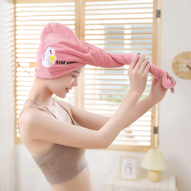 

Women Hair Drying Hat Quick-dry Towel Cap for Home Bath Microfiber Solid Sauna Salle De Bain Accessoire Adults Drying Fast Towel