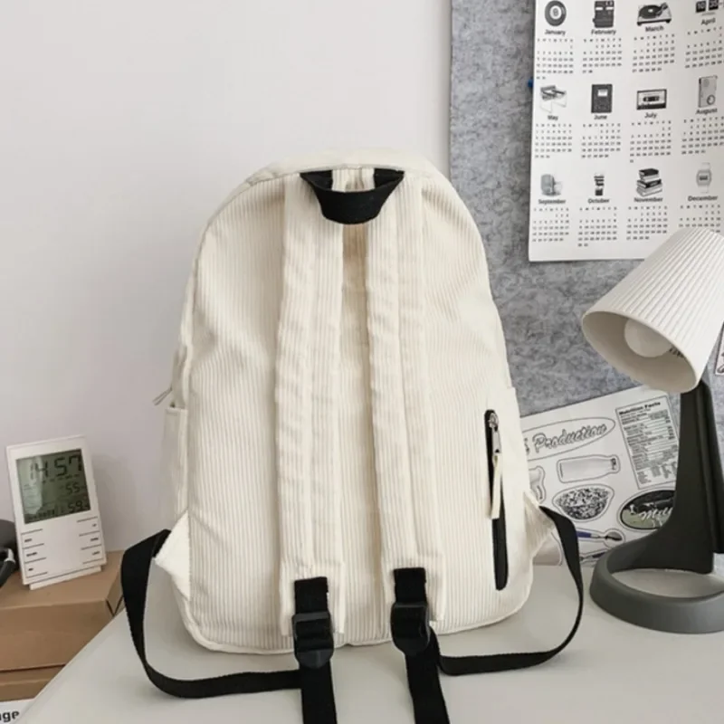 Вельветовая зеленая школьная сумка для мальчиков и девочек