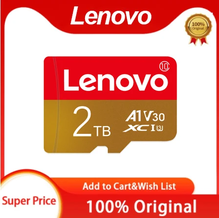 

Lenovo 2TB Micro TF SD Card 1TB 512GB 256GB Class10 Flash Memory SD/TF Card 128GB 64GB Cartao De Memoria For Phone Camera Drone