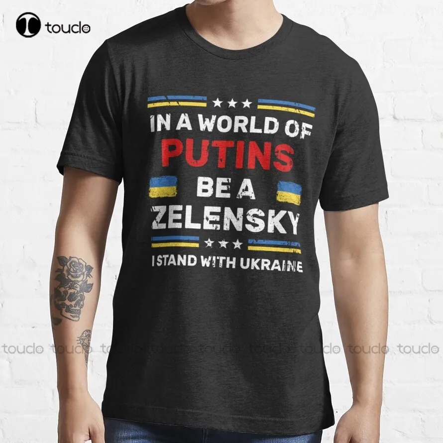 

In A World Of Putins'' Be A Zelensky - Cлава Україні Slava Ukrayini - Slava Ukraini T-Shirt Couples Shirts All Seasons Unisex