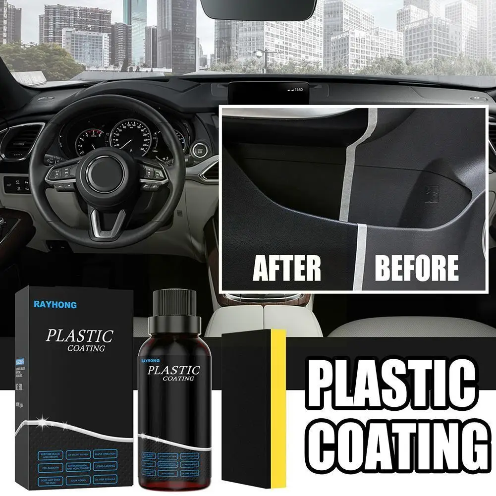 

Rayhong Automotive Plastic Refurbishment Agent Car Dashboard Wax 50ml Panel Polishing Agent Dust-proof Interior Refurbishme Q8y9