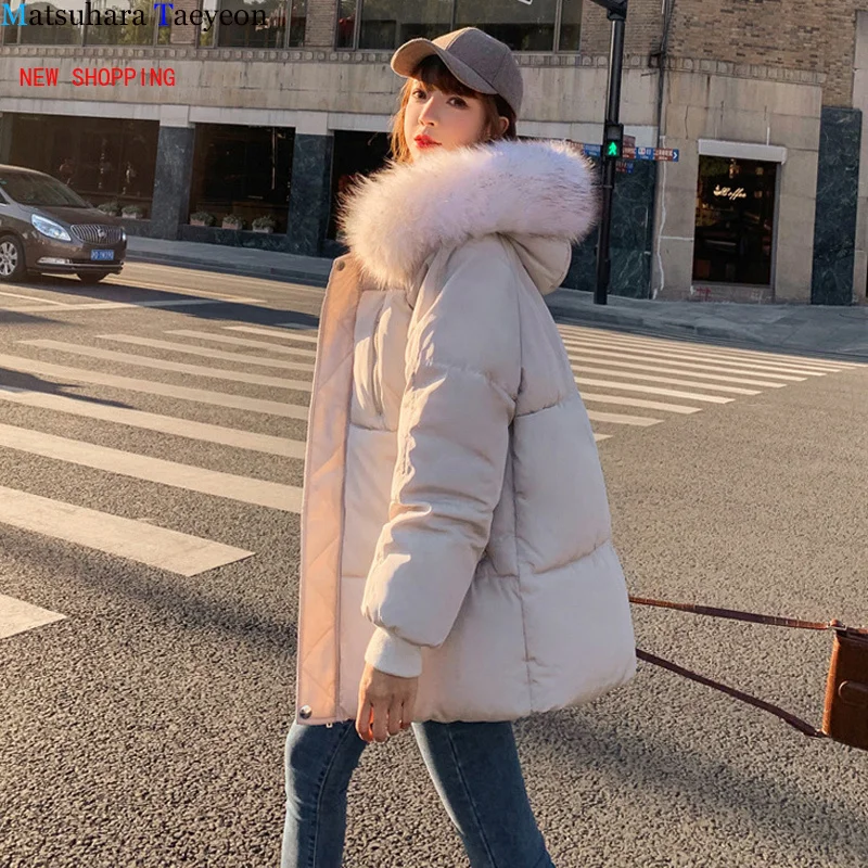 2022 Winter Fashion Parka Hooded Coat Jacket Women  Windproof Thick Warm Coat Ultra Light Women's  Korean Loose Jacket Wholesale