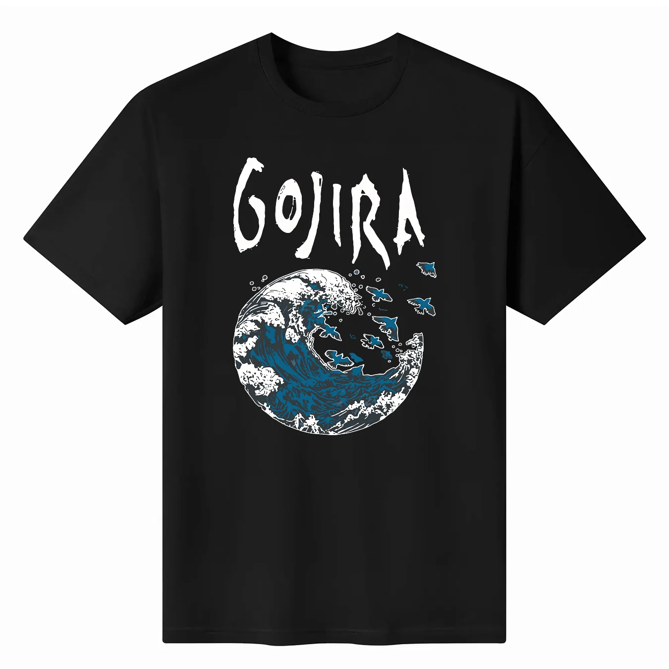 Мужская футболка с принтом Gojiras Rock Metal Band 2024 свободная удобная одежда винтажная