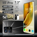 Смартфон T11 PRO, 7,3 дюйма, 4Gтелефон, Android, 16 ГБ + ТБ