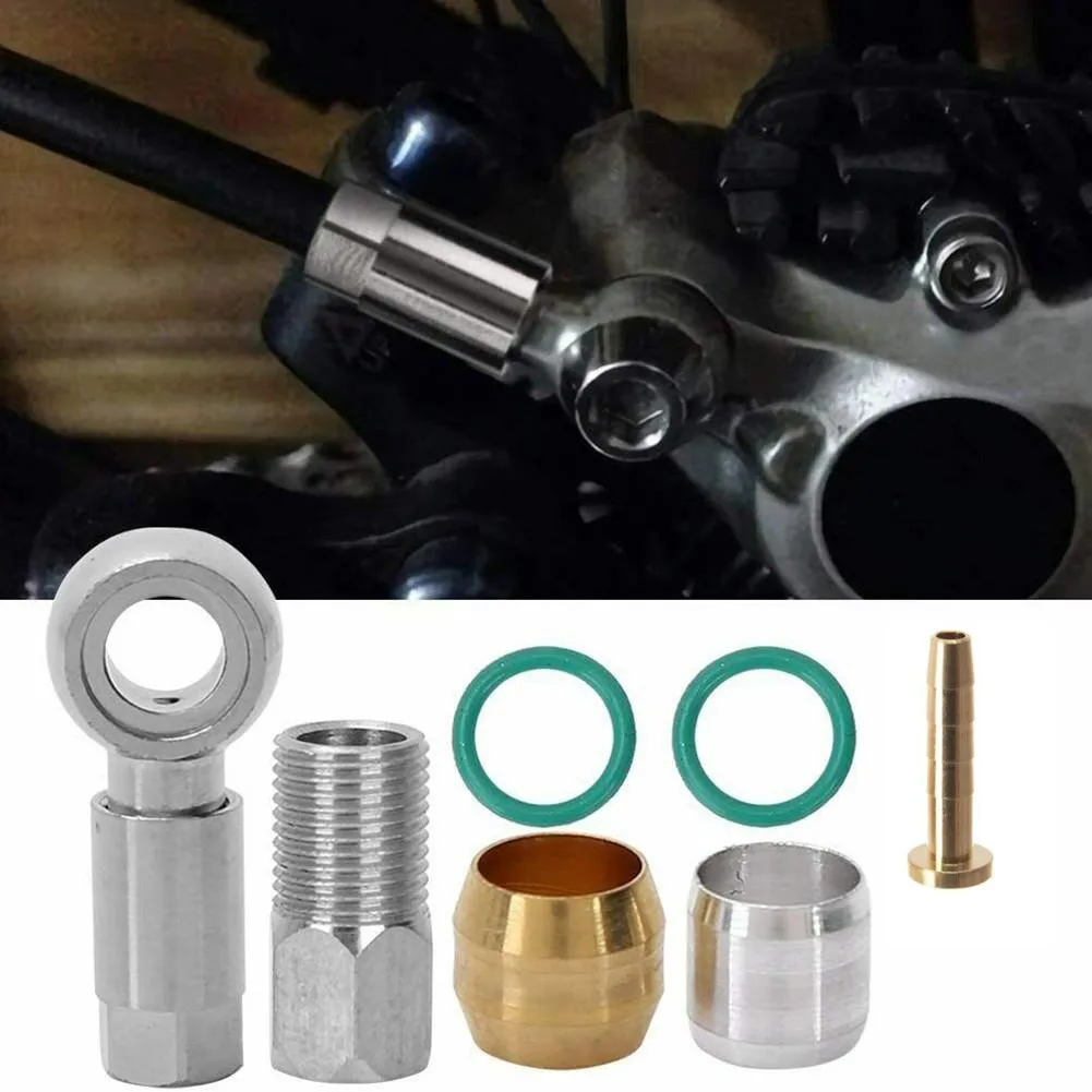 

Cable End BANJO Set Connect Insert FOR-Shimano Hydraulic Disc Brake Hose BH90 Olives Oil Needle Cycling Bike Accessories Parts