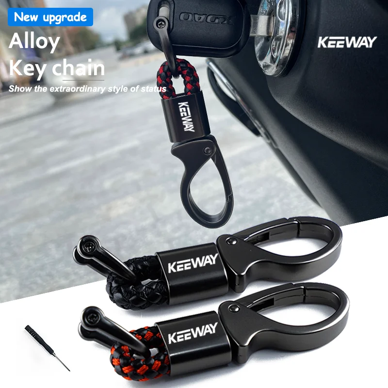 

Для Keeway Hurricane 50 Vieste 300 аксессуары под заказ с логотипом мотоцикла плетеная веревка брелок металлический брелок