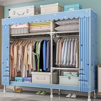 14646173cm new simple oxford fabric assembly bedroom rental room dormitory hanging clothes cabinet storage cloth wardrobe