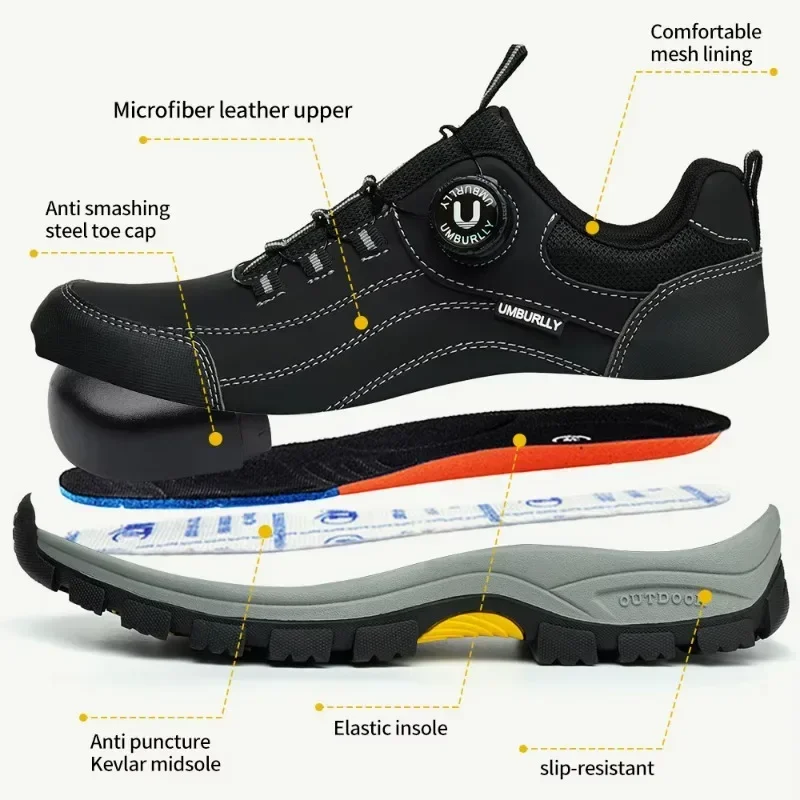 Водонепроницаемая защитная обувь рабочая с противоскользящей резиновой