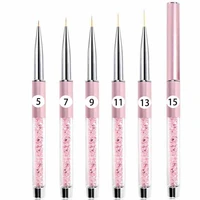 5 15mm nails line brush kits for manicure art painting tools accessories pen supplies nail design liner drawing brushes
