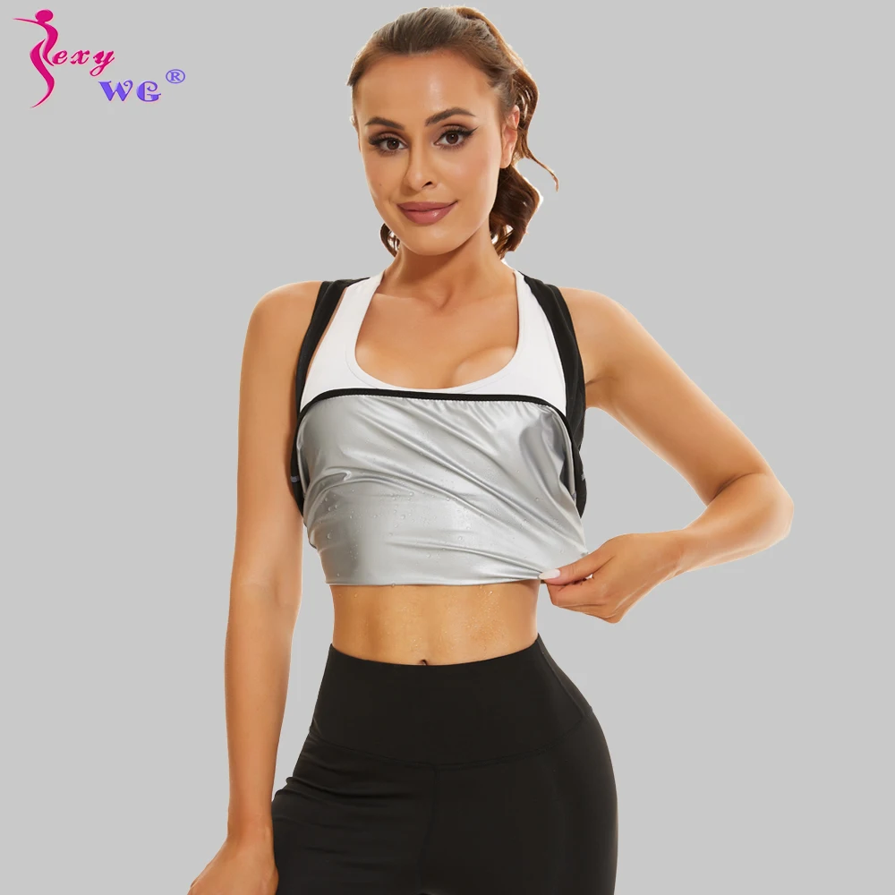 

SEXYWG Women Sauna Tank Top Shapewear Sweat Top Fat Burning Sweat Trainer for Weight Loss Waist Trainer Slimming Top