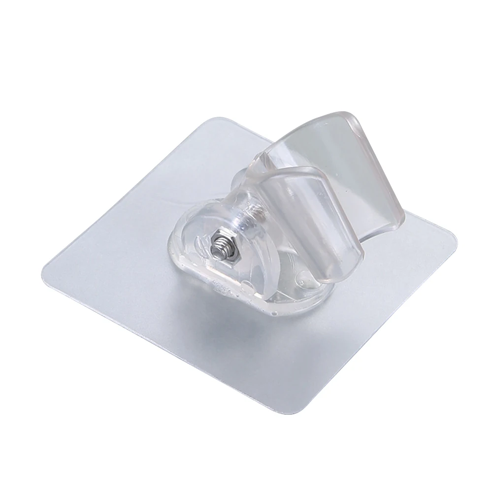 

Bathroom Home Shower Head Holder Bracket White 7.2*7.2cm ABS PC Transparent Wall Mount Suitable For Most Shower